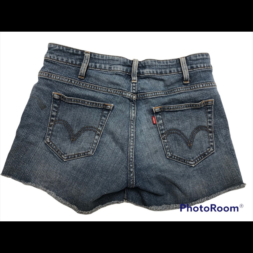 Levi SunSet Denim Women’s Shorts Reworked and Patched Distressed/Thrashed 4